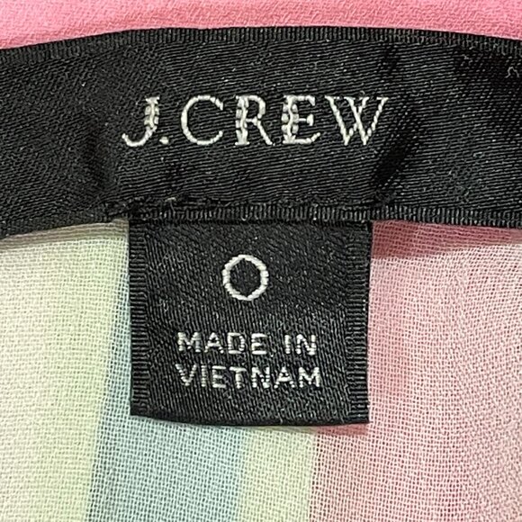 J. CREW "Sunburst" Watermelon (Rainbow) Vertical Stripe Pleated Skirt - 0/XS/S - Picture 6 of 10